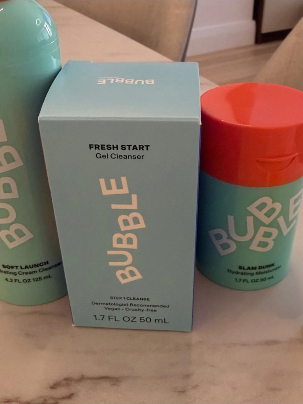 Bubble Kids Hydrating Bath & Skin Set - Mint Green & Orange